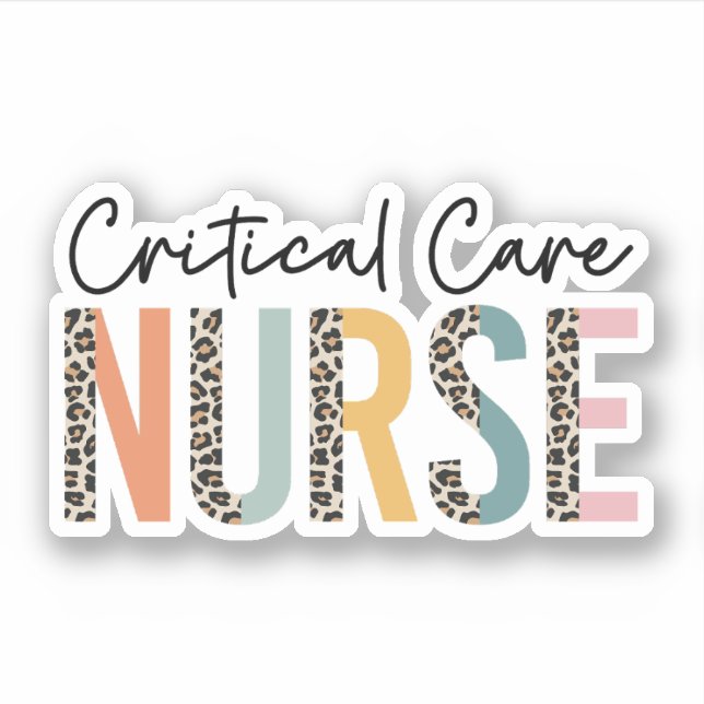 Critical Care Nurse CCU Critical Care Unit Nursing Sticker (Front)