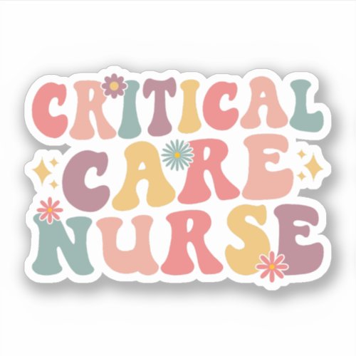 Critical Care Nurse CCU Critical Care Unit Nursing Sticker