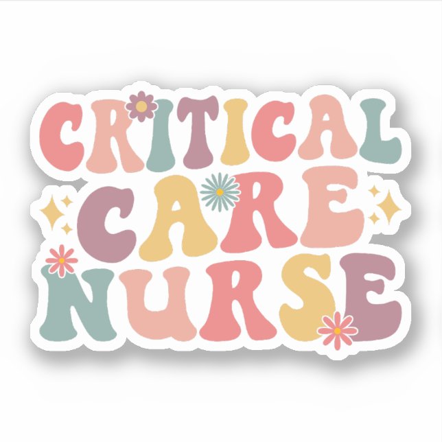 Critical Care Nurse CCU Critical Care Unit Nursing Sticker (Front)