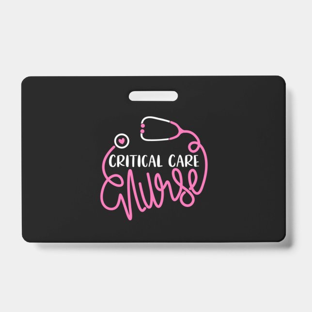Critical Care Nurse Logo RN Critical Care Nursing Badge (Front)