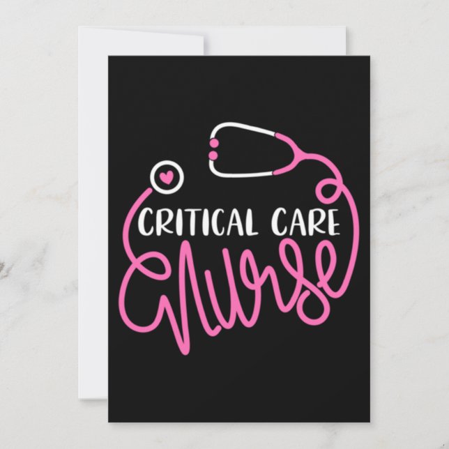 Critical Care Nurse Logo RN Critical Care Nursing Invitation (Front)