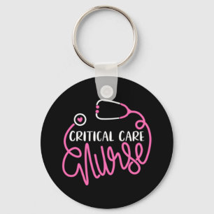 Critical Care Nurse Logo RN Critical Care Nursing Keychain