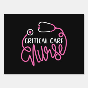 Critical Care Nurse Logo RN Critical Care Nursing Sign