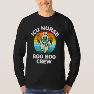 Critical Care Nurse Retro Halloween Ghost Costume  T-Shirt