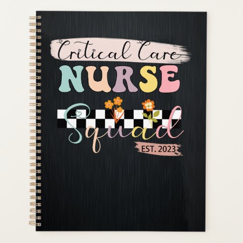 Critical Care Nurse Squad EST 2023 Pastel Planner