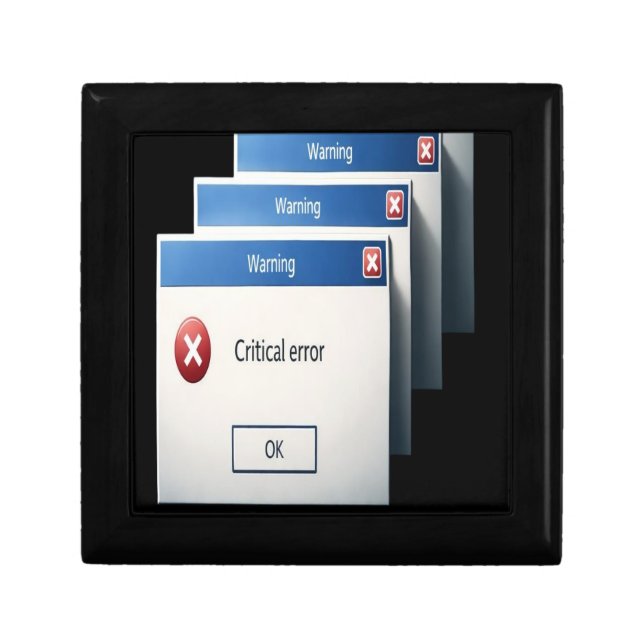 Critical Error — Retro Windows Warning Boxes Graph (Front)