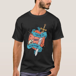 Critical Hit Survivor The Dungeons And Slay Dragon T-Shirt