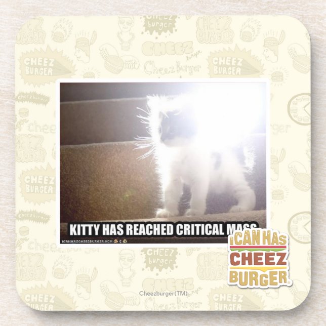 Critical Mass Kitty Drink Coaster (Front)