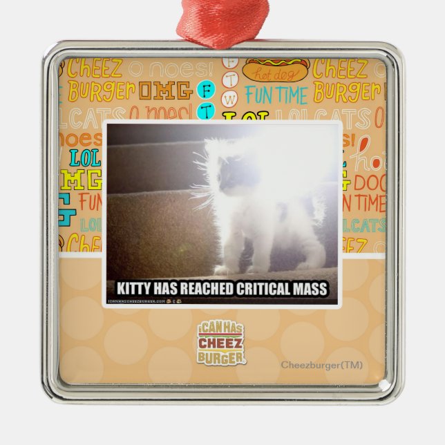 Critical Mass Kitty Metal Ornament (Front)