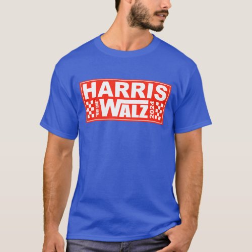 Critical Political Blue Wave Harris Walz 2024 T_Shirt