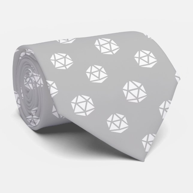 Critical Strike Dice  Neck Tie (Rolled)