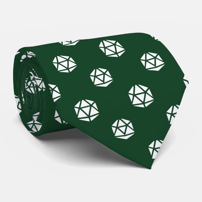 Critical Strike Dice  Neck Tie (Rolled)