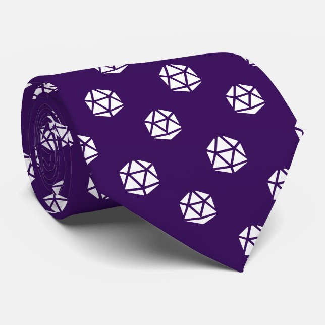 Critical Strike Dice  Neck Tie (Rolled)