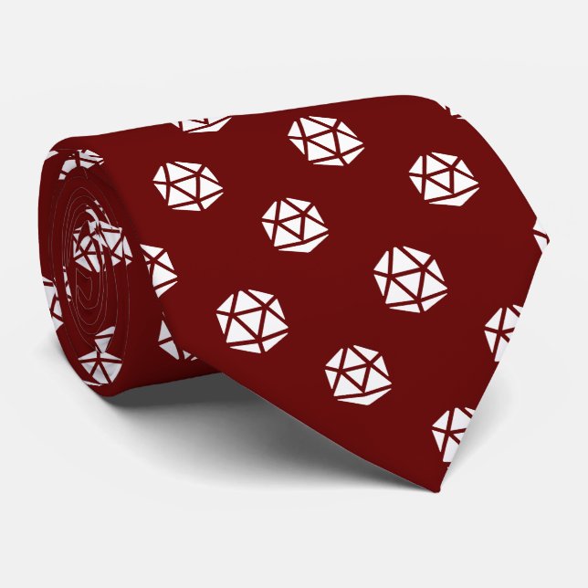 Critical Strike Dice  Neck Tie (Rolled)