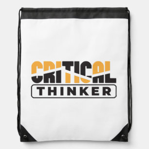 Critical Thinker Think For Yourself Drawstring Bag