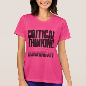 'Critical Thinking' Shirt with black text