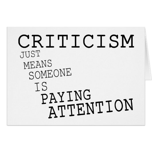 Criticism Cards (Front Horizontal)