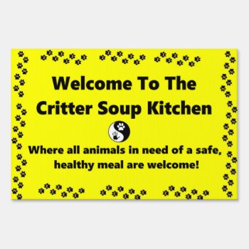 Critter Soup Kitchen Sign by TheYankeeDingo at Zazzle