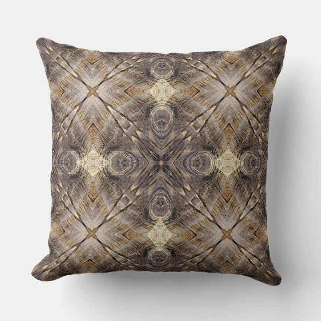 Critter Wood Throw Pillow (Front)