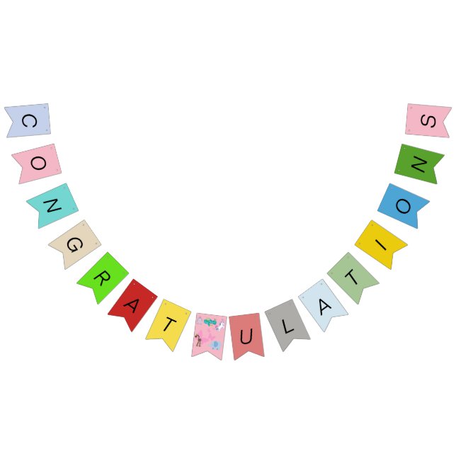 Critters and Butterflies Baby Shower Congrats Bunting Flags (All)