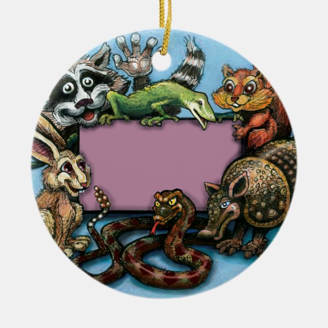 Critters Ceramic Ornament (Front)