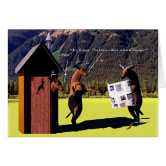 Critters - Deer, Dear John - Outhouse Cards