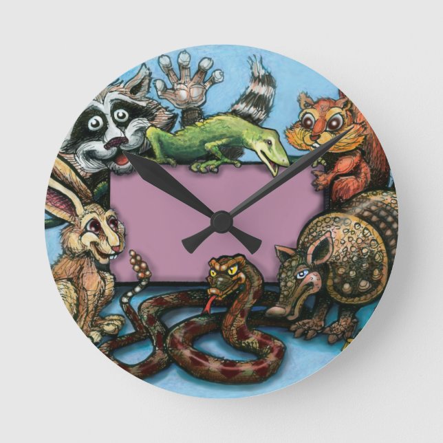 Critters Round Clock (Front)
