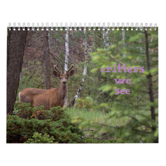 Critters We See Calendar