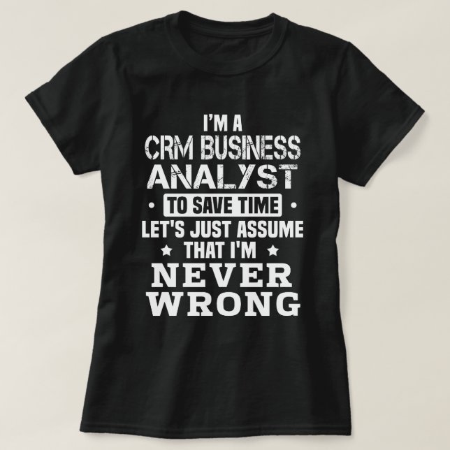 CRM Business Analyst T-Shirt (Design Front)