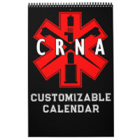CRNA Anesthesia 12 Month Calendar