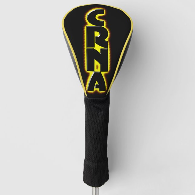 CRNA Anesthesia Burning  Golf Head Cover (Front)