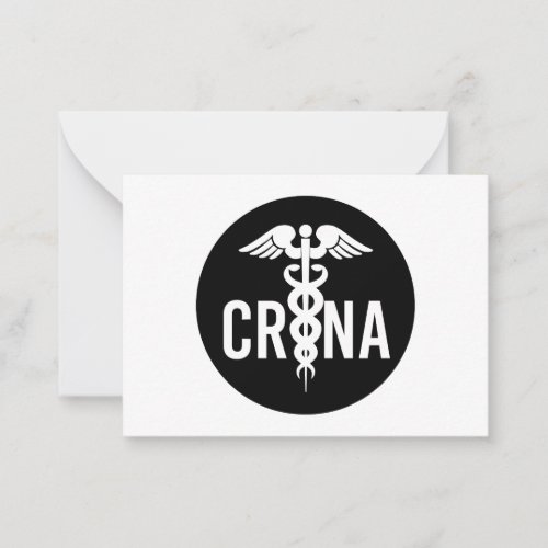 CRNA Certified Registered Nurse Anesthetist Note Card