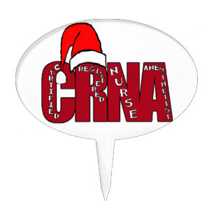 CRNA Certified Registered Nurse Anesthetist SANTA Cake Topper