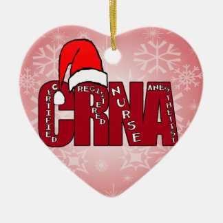 CRNA Certified Registered Nurse Anesthetist SANTA Ceramic Ornament