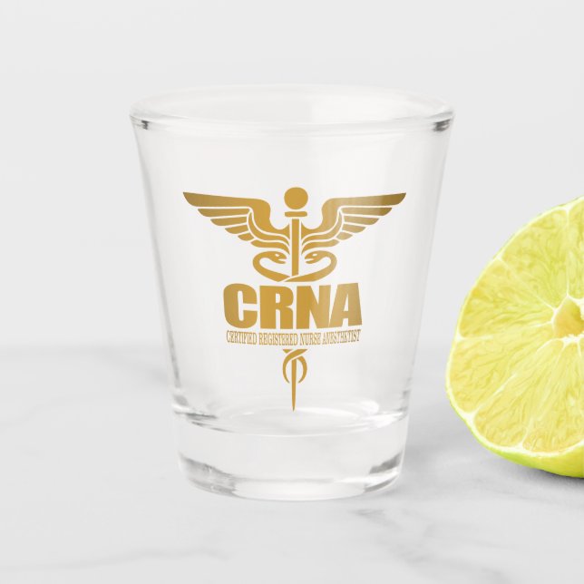 CRNA (gold) Shot Glass (Front)