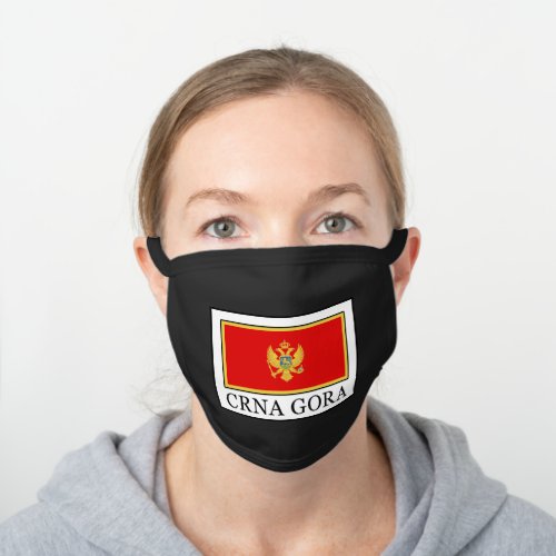 Crna Gora Black Cotton Face Mask