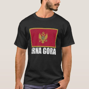 Crna Gora Flag Grunge Vintage Souvenir Montenegro T-Shirt