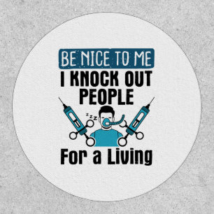 CRNA Knock Out People Nurse Anesthetist Patch