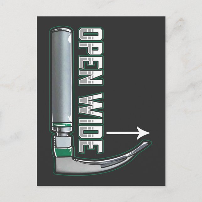 CRNA laryngoscope Anesthesiologist Intubation Postcard (Front)