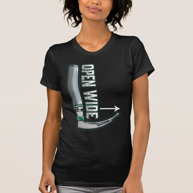 CRNA laryngoscope Anesthesiologist Intubation T-Shirt (Front)