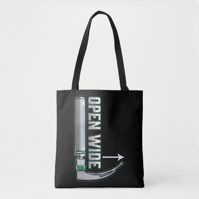CRNA laryngoscope Anesthesiologist Intubation Tote Bag (Front)