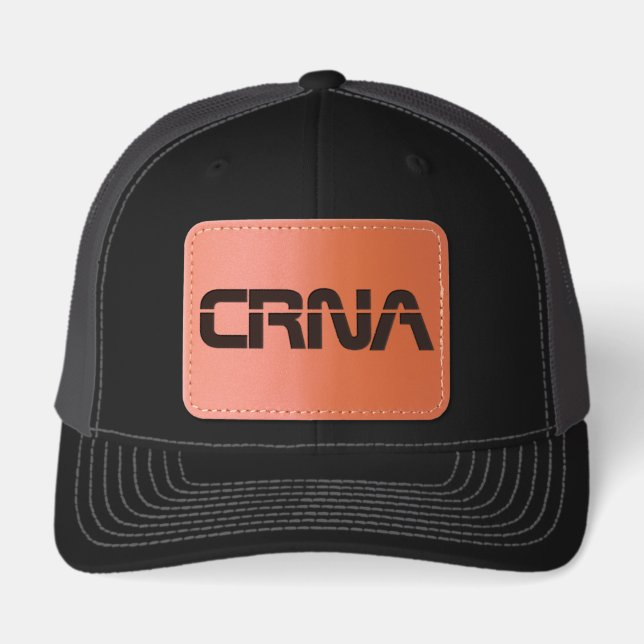 CRNA  LEATHER PATCH HAT (Front)