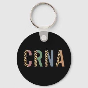 CRNA Nurse Anesthetist Cheetah leopard print Keychain