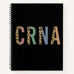 CRNA Nurse Anesthetist Cheetah leopard print Notebook