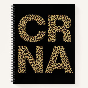 CRNA Nurse Anesthetist Cheetah leopard print Notebook