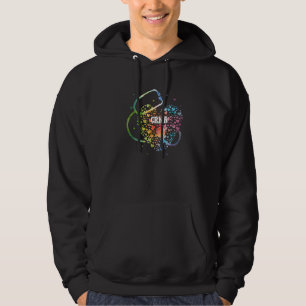 Crna Nurse Watercol Love Heart Stethoscope Scrub R Hoodie