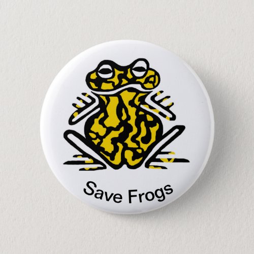 Croak Save FROGS  _ Amphibian Nature _ Wildlife _ Button