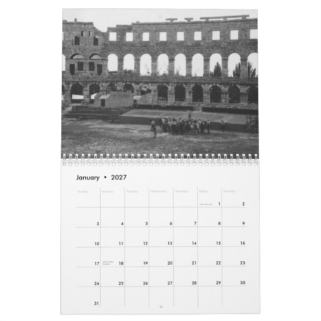 Croatia 2015 calendar (Jan 2027)