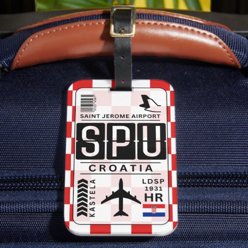 Croatia Airport Luggage Tag