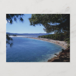 Croatia, Brac Island, Bol, Golden Cape Beach 2 Postcard